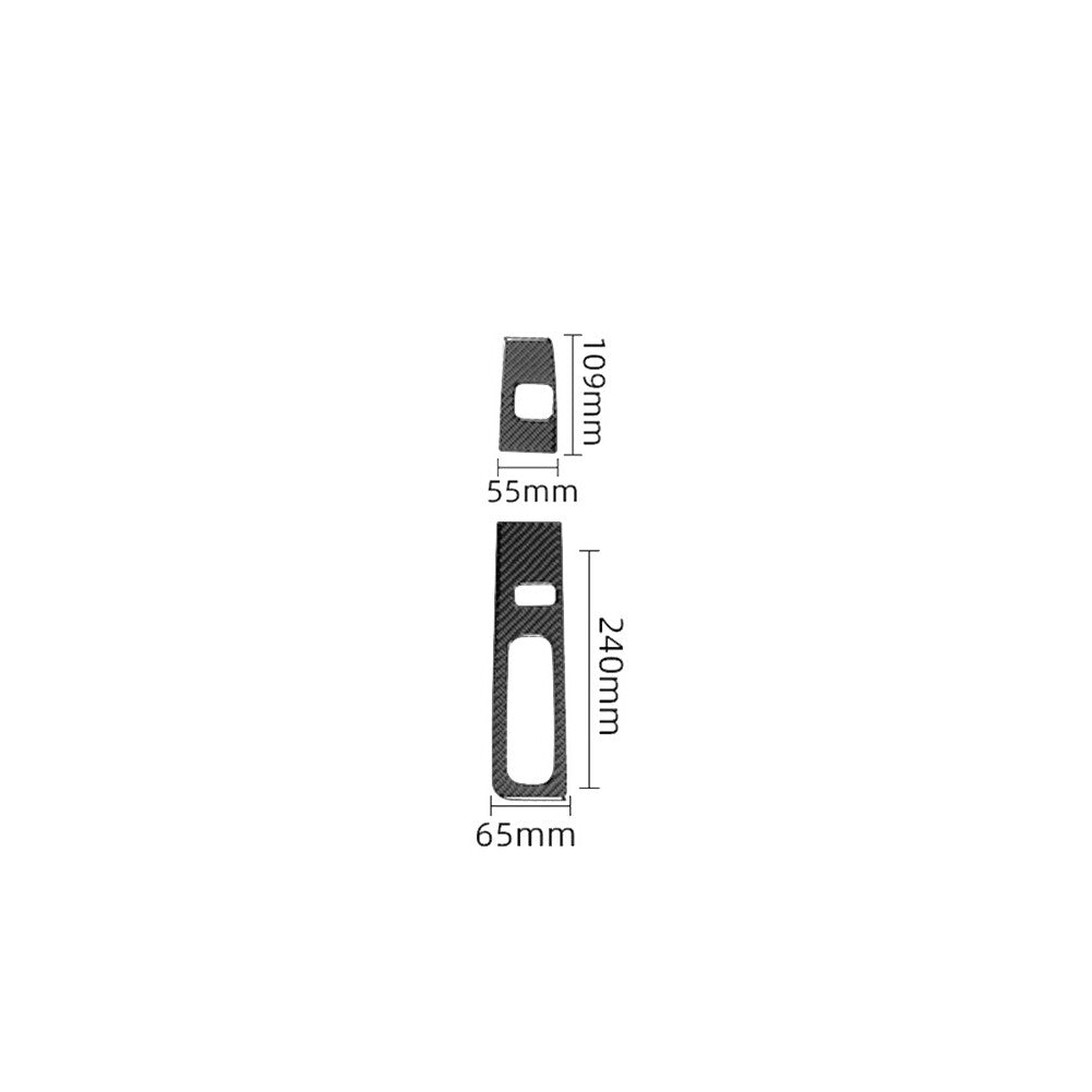 2Pcs Carbon Fiber Central Storage Box Cover Trim For Tundra 2014-2018 v
