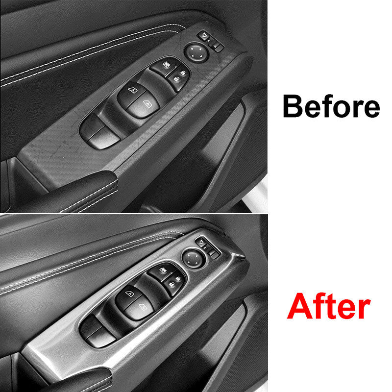Glass Window Lifting Lock Panel 4PCS for Nissan Altima Teana 19-22 Silver Steel