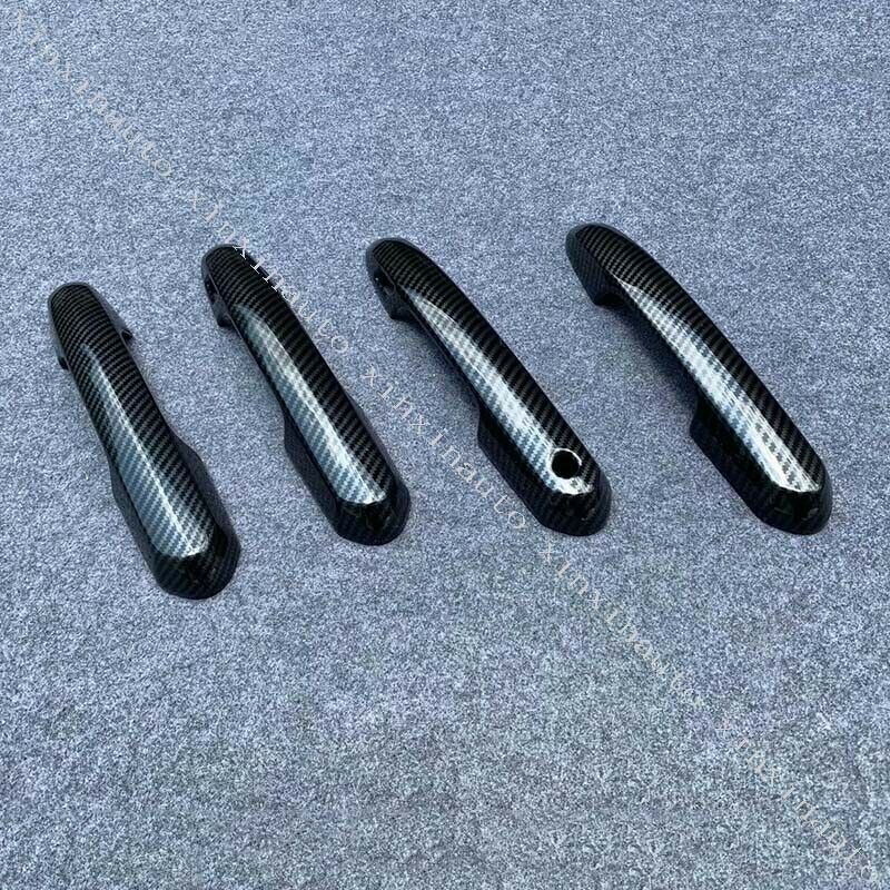 Carbon Fiber ABS Side Door Handle Moulding Cover Trim for Toyota RAV4 2019-2022