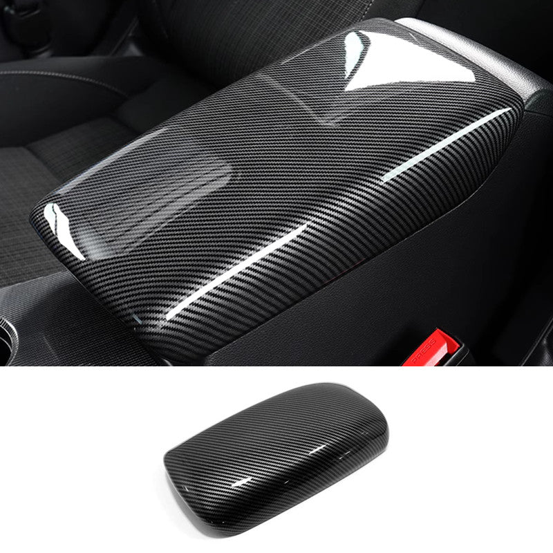 Carbon fiber Central Storage Box Decor Cover 1pc for Corolla Cross 2022-2024 v