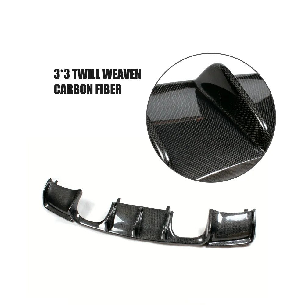 for BMW E92 E93 E93 M3 V STYLE FULL SIZE REAL CARBON FIBER REAR BUMPER DIFFUSER