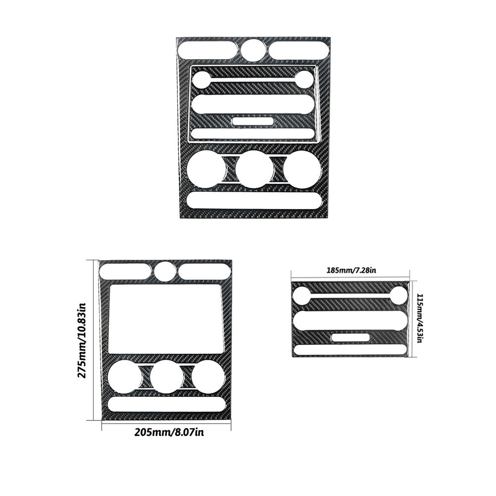 4x Carbon Fiber Center Control Panel Cover Trim Sticker for Ford for Mustang 2005-09