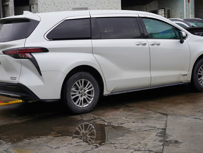 for Toyota for Sienna 2021-24 ABS Chrome Window Visor Vent Shades Sun Rain Guard 8X