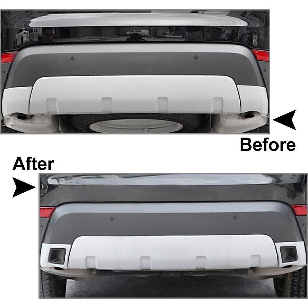 Tail Exhaust Cover Trim Fit for Land Rover Discovery 5 2017-2021 Black /Silver