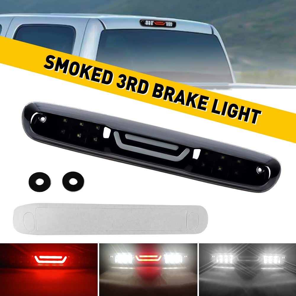 2007-13 Black and White Silverado for GMC 1500 for Sierra 2500 3500 LED Triple- v