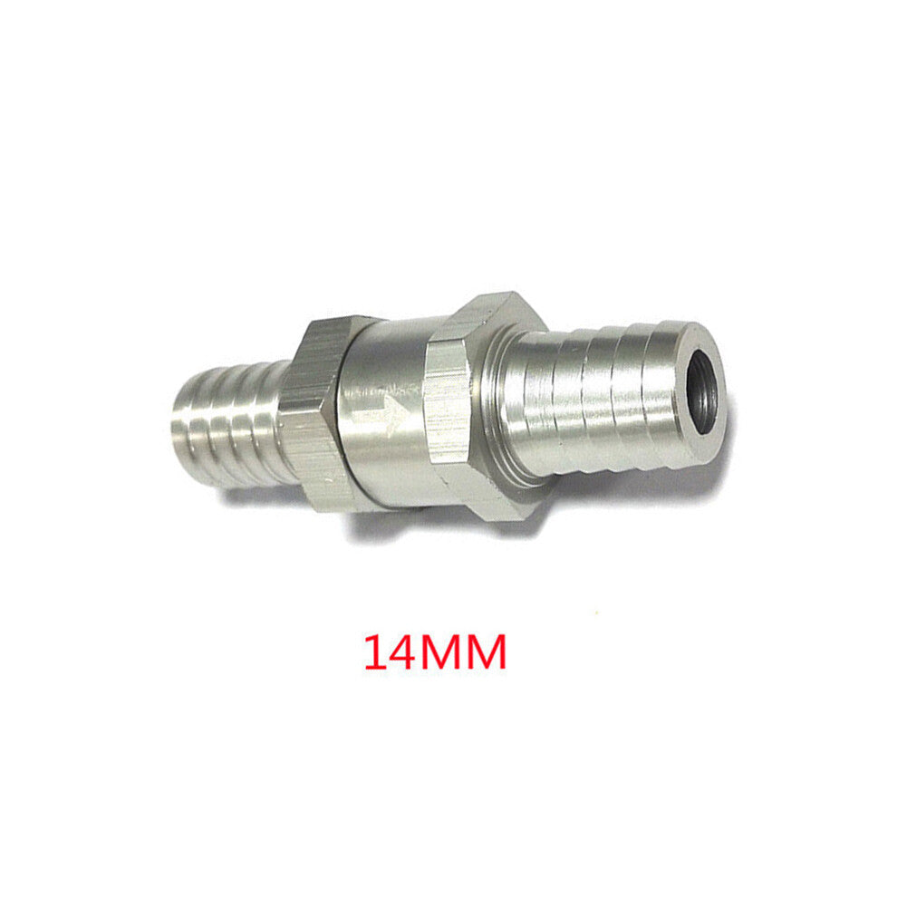 For Gas or Diesel fuel 14mm Silver 1x One way Check valve Non Return Inline