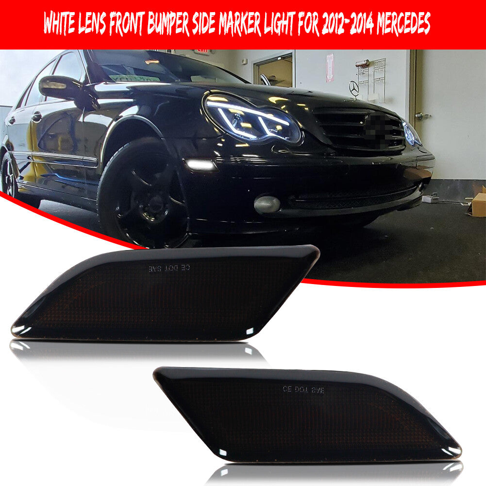 The white LED marking light on the front bumper is suitable for 12-14 C250 C300 C350- v
