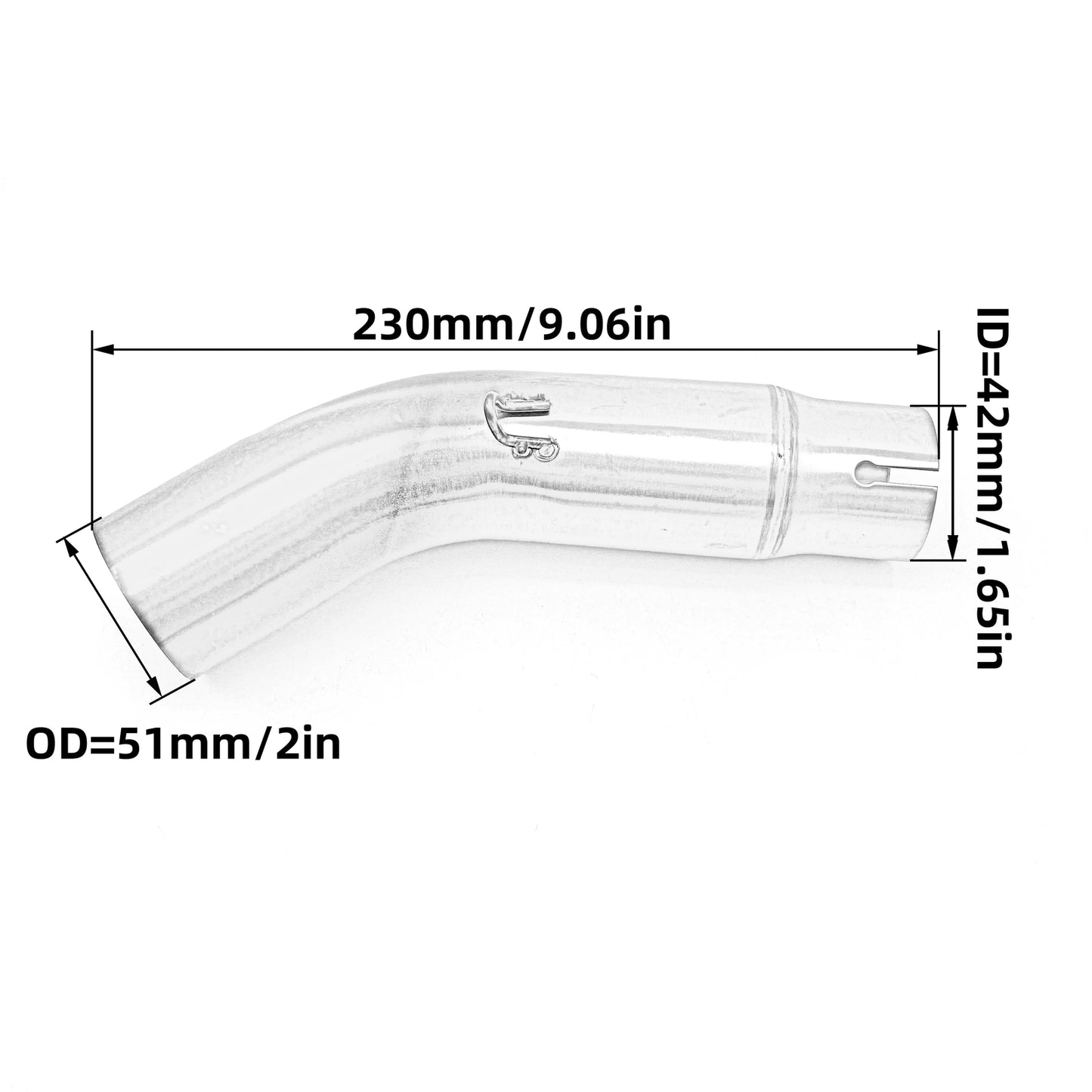 Slip-On System Middle Link Pipe Exhaust Section Connect for Suzuki GSR 750 2011-2018