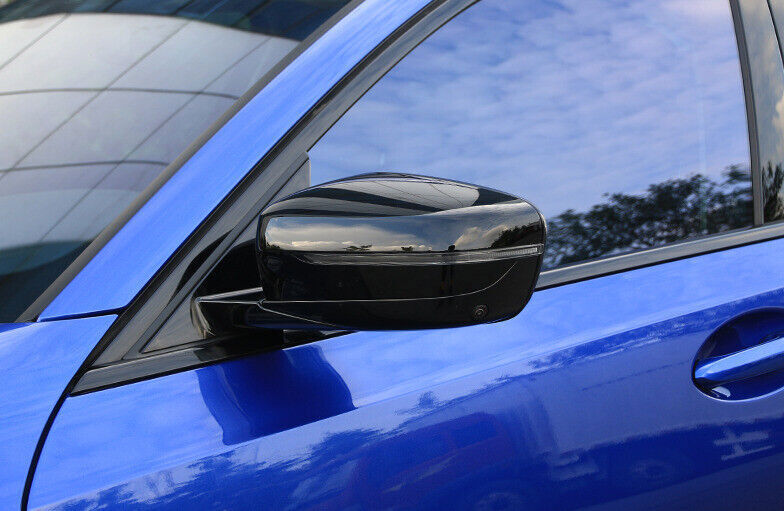 for BMW 3-Series 2019-23 Gloss Black Rearview Mirror External Door Cover Trim 2P