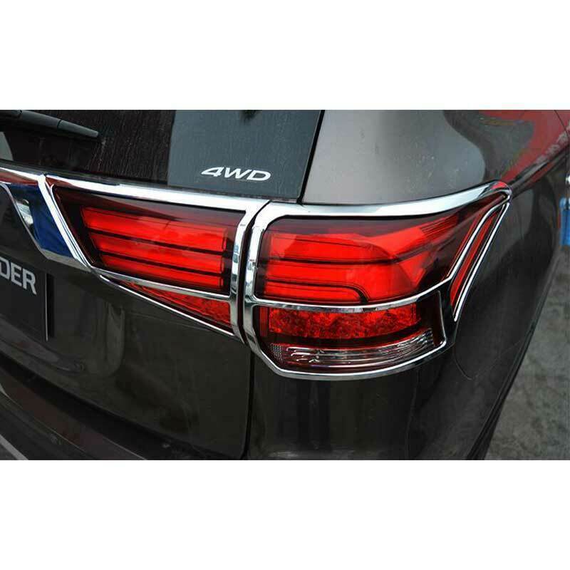 for Mitsubishi Outlander 2016-2021 ABS Rear Lamp Tail Light Chrome Cover Trims