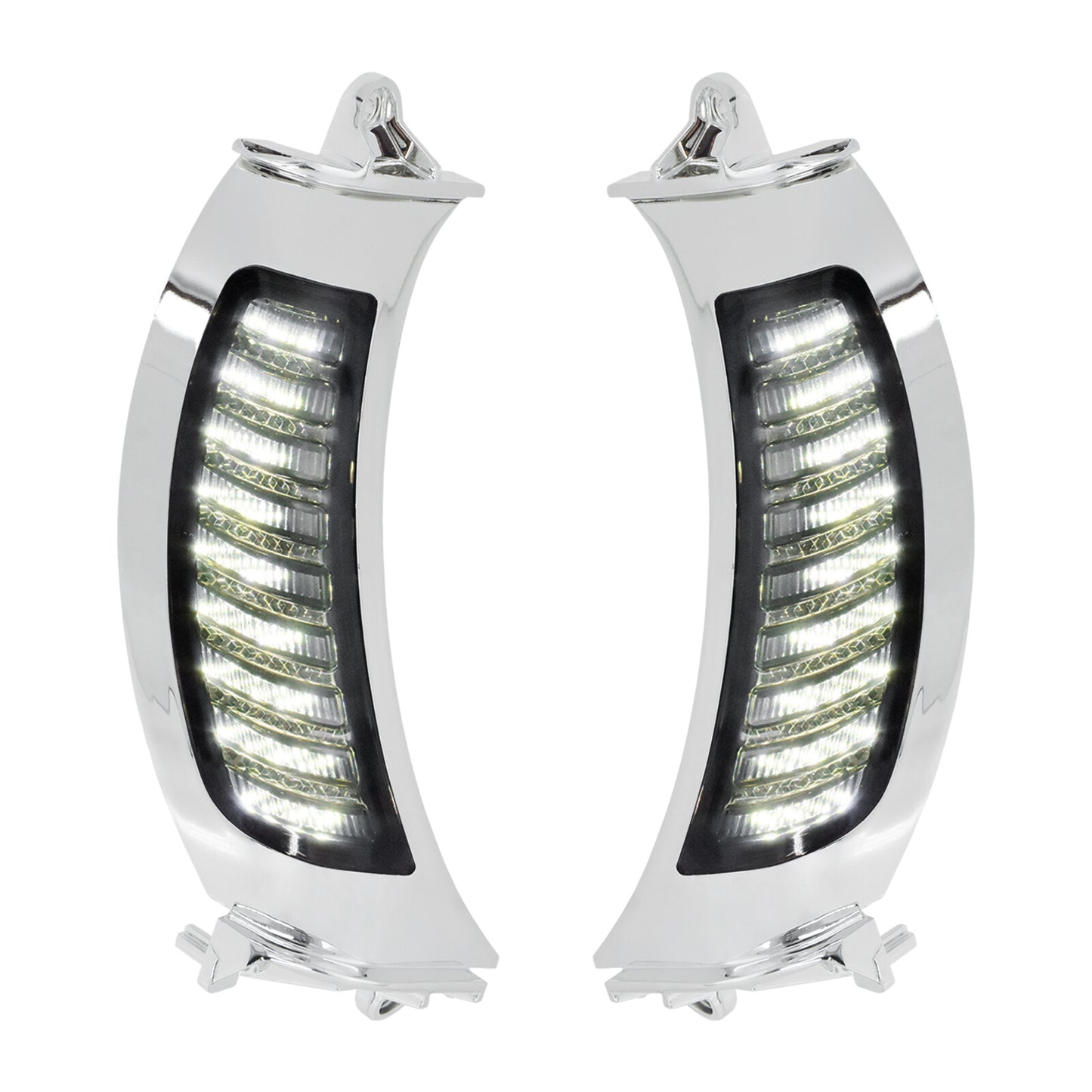Chrome LED Side Marker Lamp Turn Singals Light Fit for Harley Road Glide 15-2023 Q