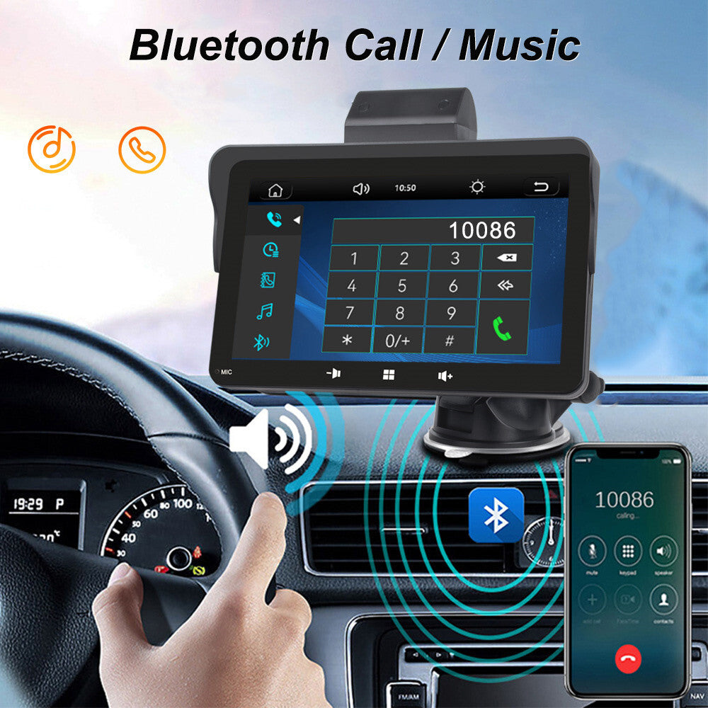 7 For Apple CarPlay Android Auto Car Stereo Radio Touch Screen Head Unit Cam