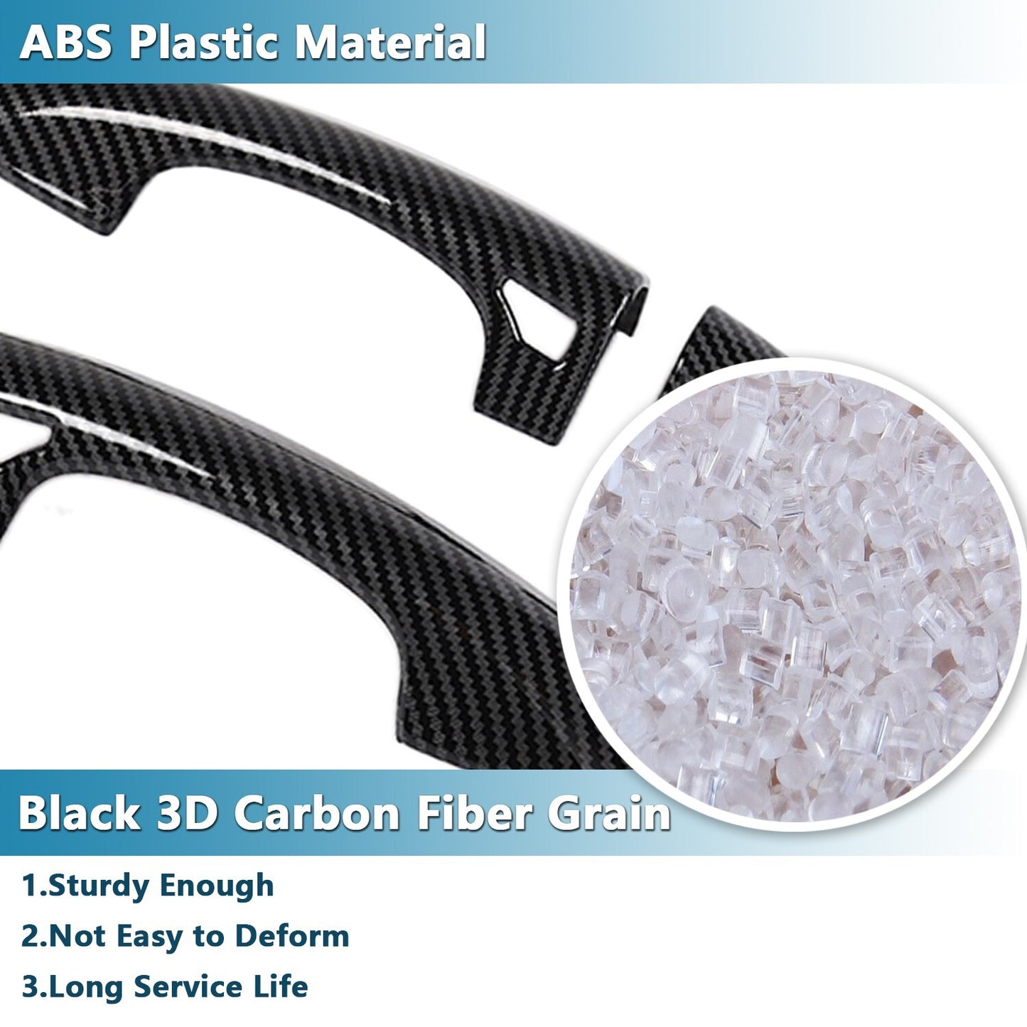 4PCS Exterior Door Handle Shell Decor Cover Trim for Ford for Mustang 2015-2023