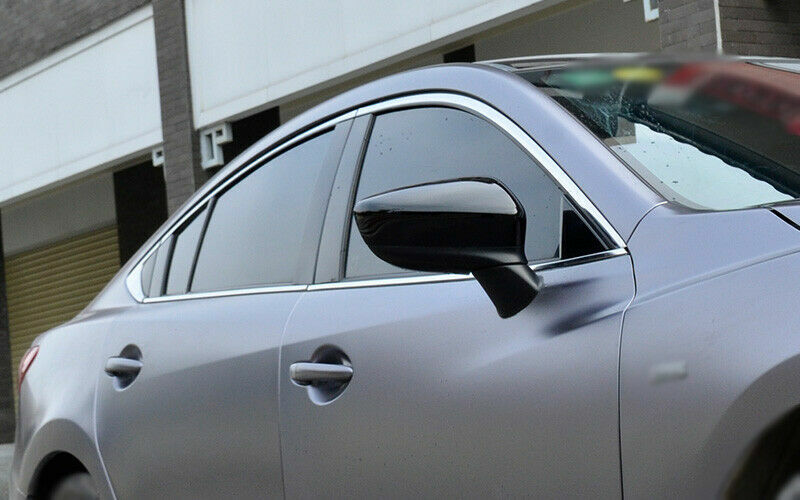 for Mazda 6 Atenza 2018-2019 Gloss Black Rearview Side Mirror Molding Cover Trim