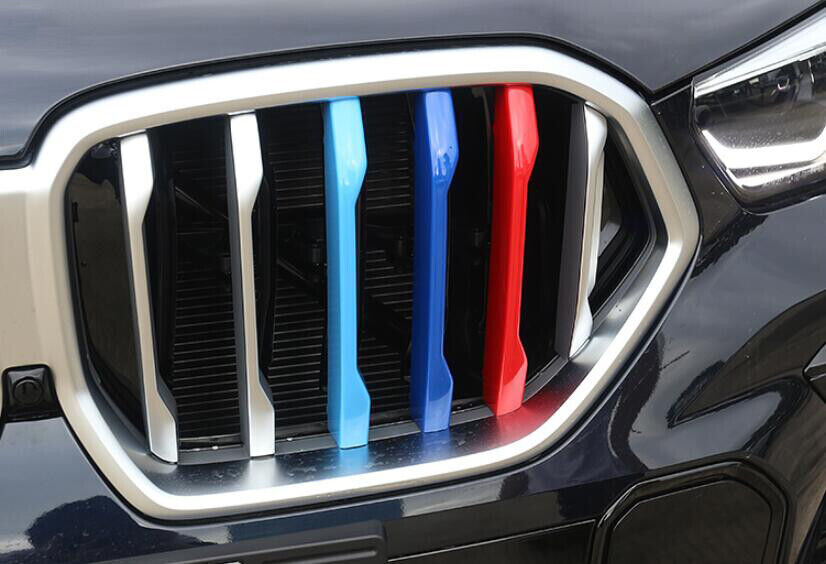 Fit for BMW X6 2020-2021 3-Color Front Center Mesh Grille Grill Strip Cover Trim