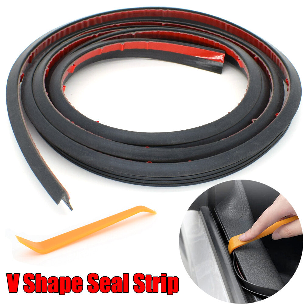 Car Door Side Window Trim Edge Moulding Weatherstrip Seal Strip Rubber V-Shape