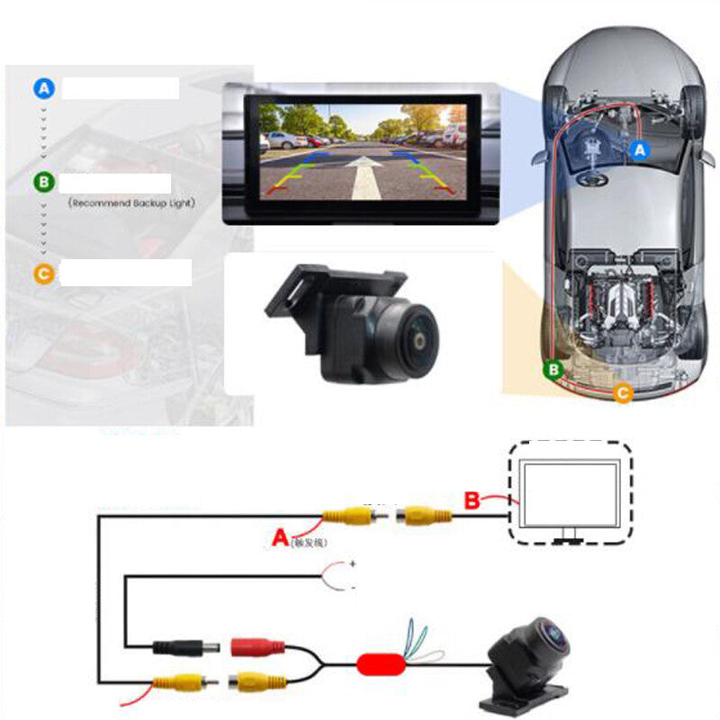 Car Truck Backup Rear View Reverse Parking CCD/ AHD1080P Switch CVBS Camera v