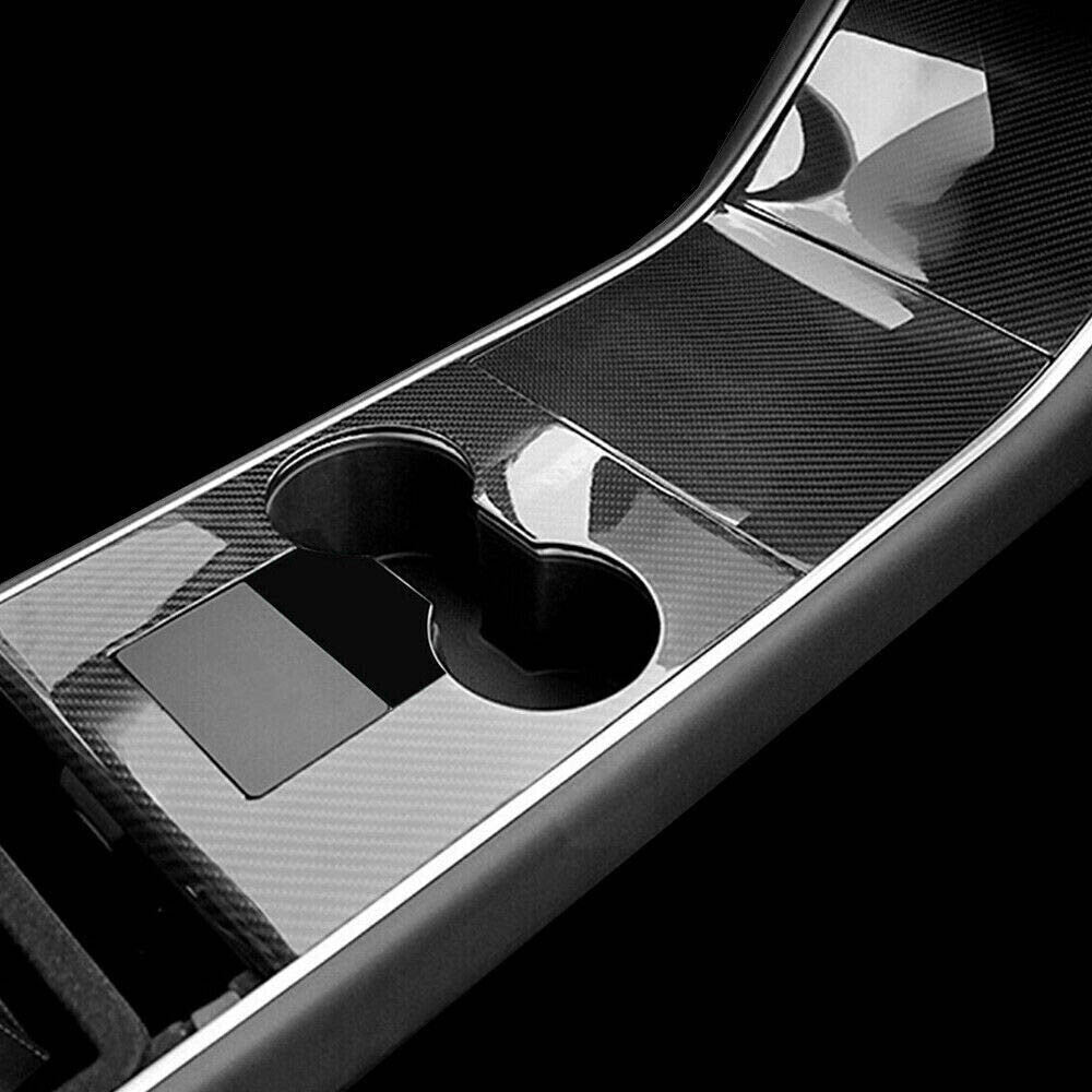 4PCS Carbon Fiber Color Center Console Cover Trim Kit for Tesla Model 3Y