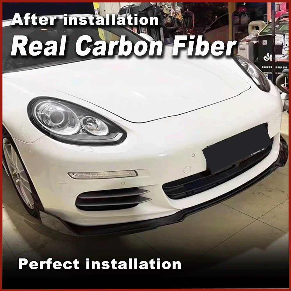 Fit for Porsche for Panamera 970 2014-2016 REAL CARBON Front Bumper Spoiler Chin Lip