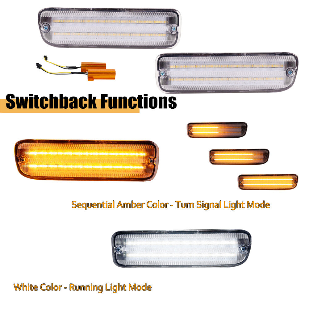 Suitable for 95-00 for Tacoma transparent front bumper switch LED signal position light - v