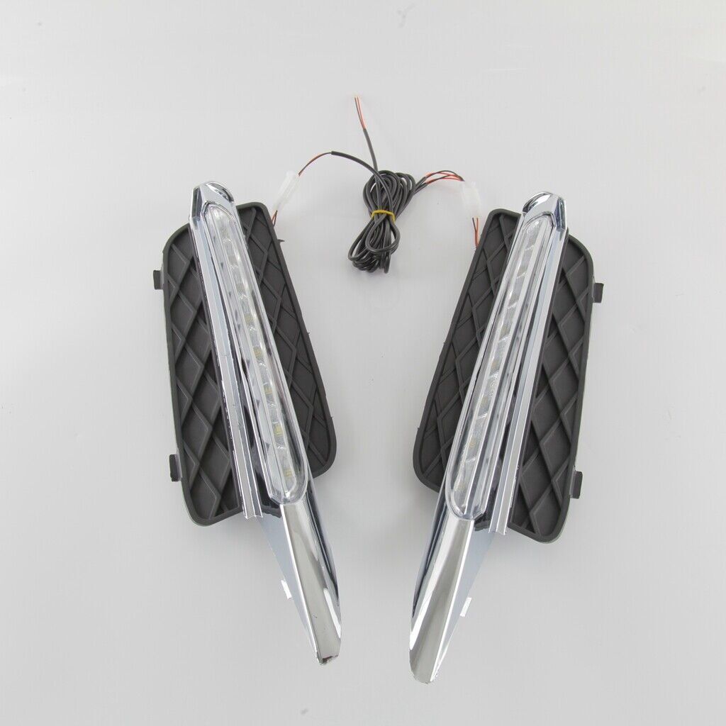 White LED DRL Daytime Running Light Front Bumper Fog Lamp for BMW X5 E70 2007-10 Q