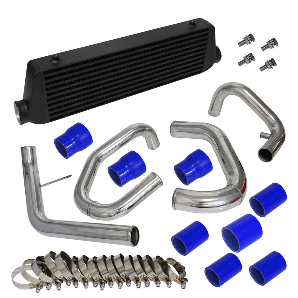 Front Mount Intercooler + Piping Kit Fits 98-05 for VW for JETTA for Golf GTI 1.8T Blue