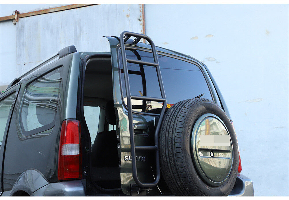 Alloy Black Car Rear Door Tailgate Ladder Climbing Trim for Suzuki for Jimny 2007-17