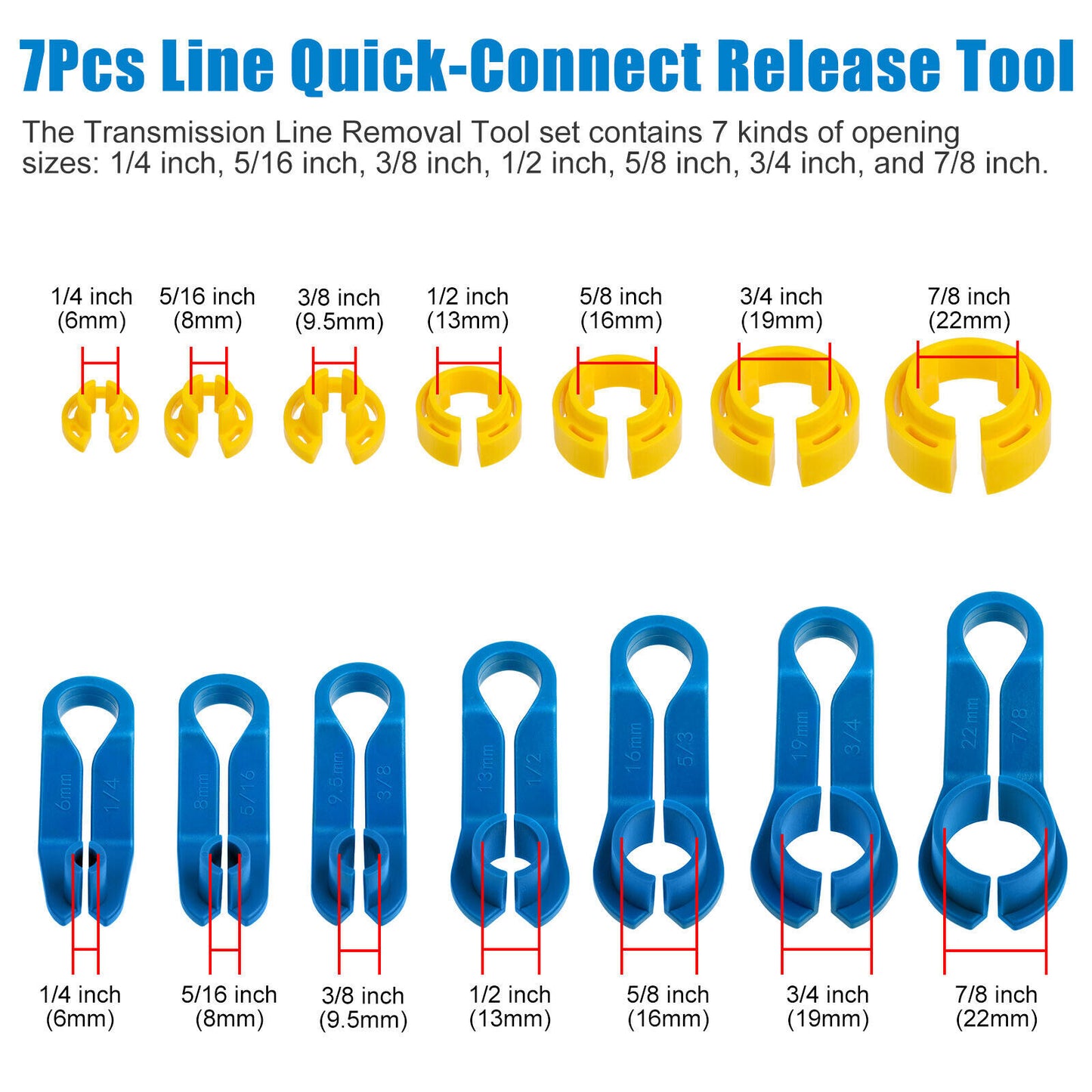 16PCS AC Disconnect Fuel Line Car Removal Tools Kits Quick Disconnect Tool Set Q