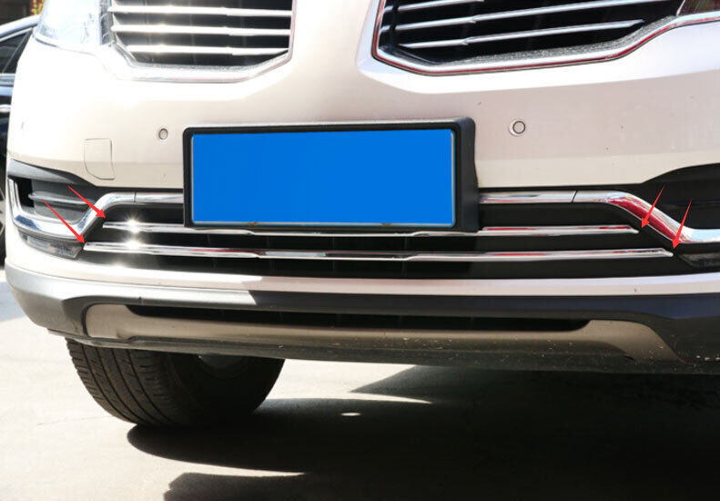 Fit for Lincoln MKX 2016-2018 Cover Trim Front Grille Grill Strips ABS Chrome