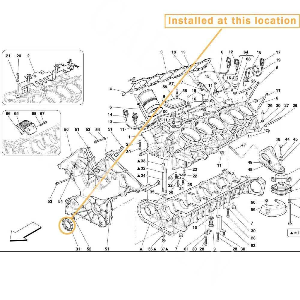 Equipment Manufacturer ( ) for Ferrari F430 599 California Crankshaft Main Seal: 188717