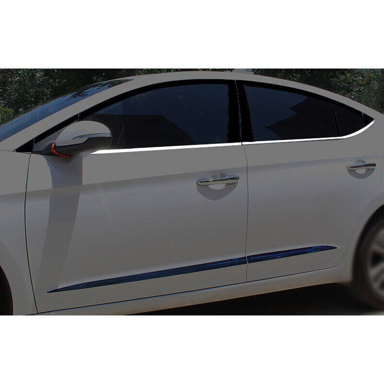for Hyundai for Elantra 2017-20 Chrome Steel Window Bottom Strip Sill Molding Trim4