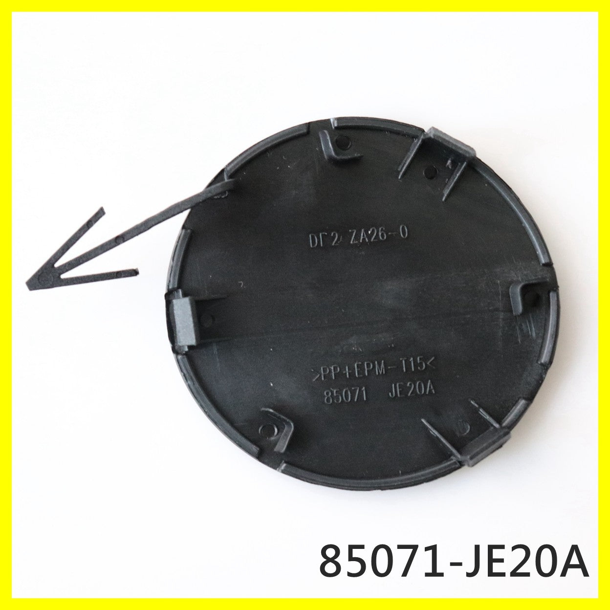 Suitable for Nissan Qashqai85071-JE20A, 1 piece rear bumper tow hook eye shield cap, black.