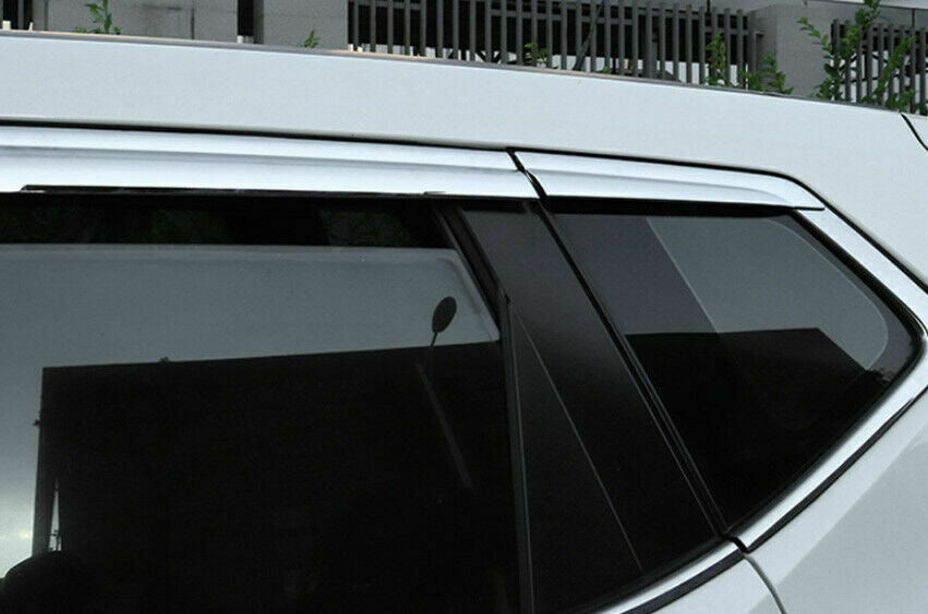 6P for Nissan Rogue X-Trail 2014-2020 Chrome Trim Window Vent Visors Rain Guards