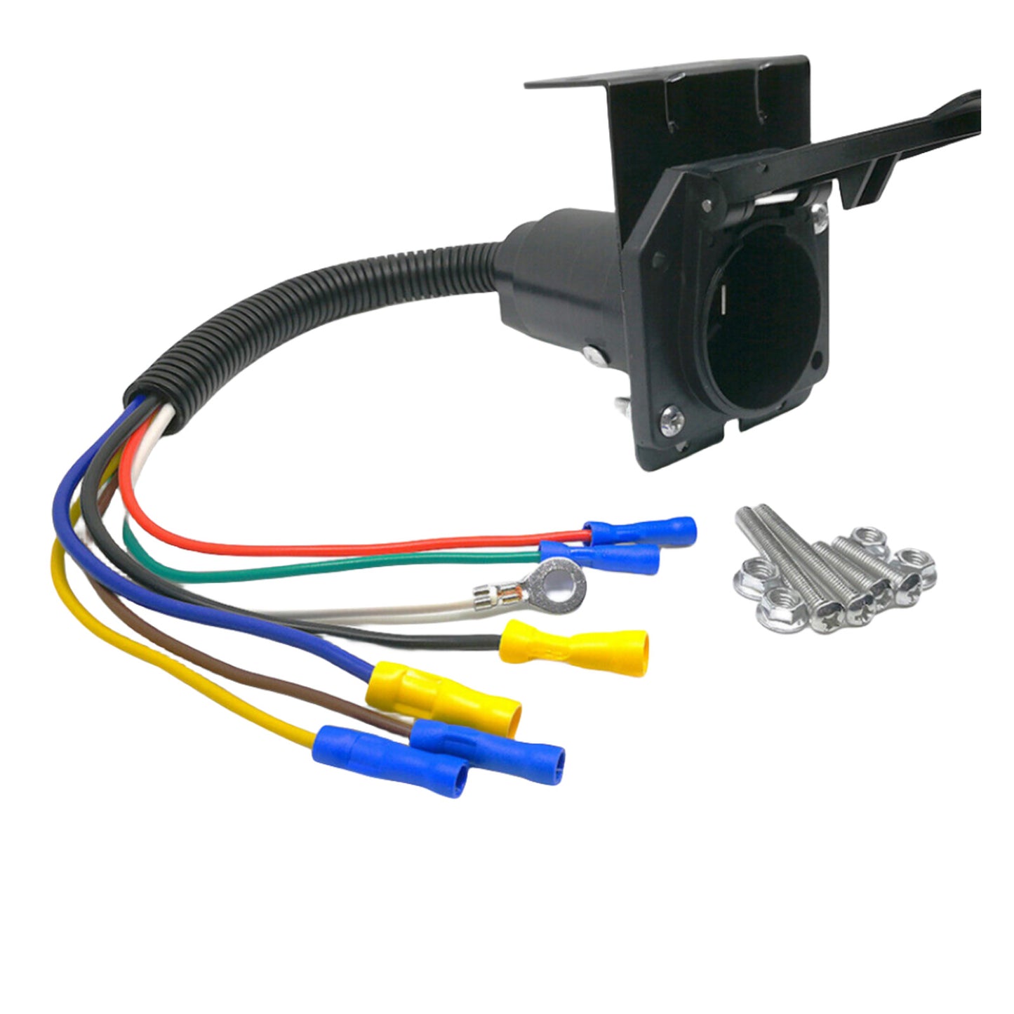 7Pin Trailer Connector Adapter Repairing Accessories Car Truck Plug Power Cord A