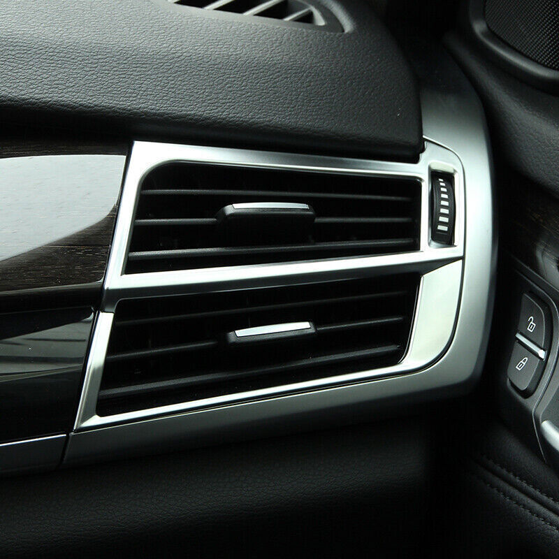 for BMW X5 F15 2014-2018 ABS Silver Left And Right Air Outlet Vent Frame Trim 2P