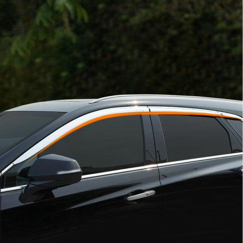 Chrome Side Window Visors Sun Rain Guards Vent Shade for Cadillac XT5 2017-2022