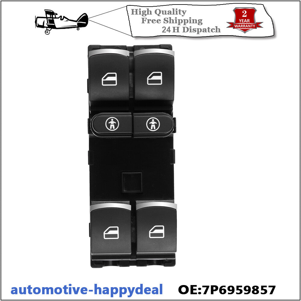 Electric Black Power Window Switch Fits for VW Sharan Touran Touareg 7P6959857