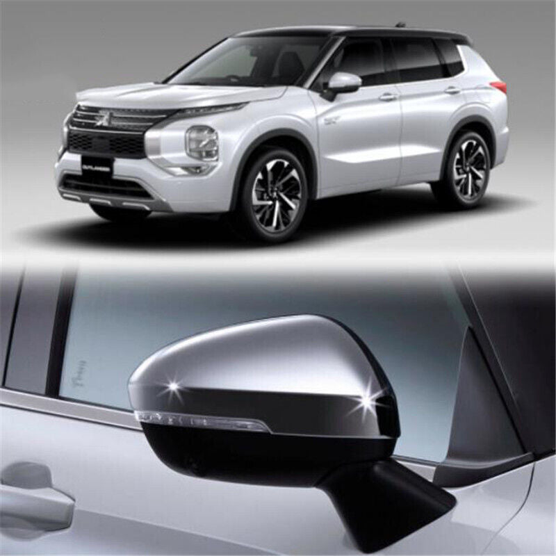 for Mitsubishi Outlander 2022-2023 Chrome Side Rearview Mirrors Cover caps Trim