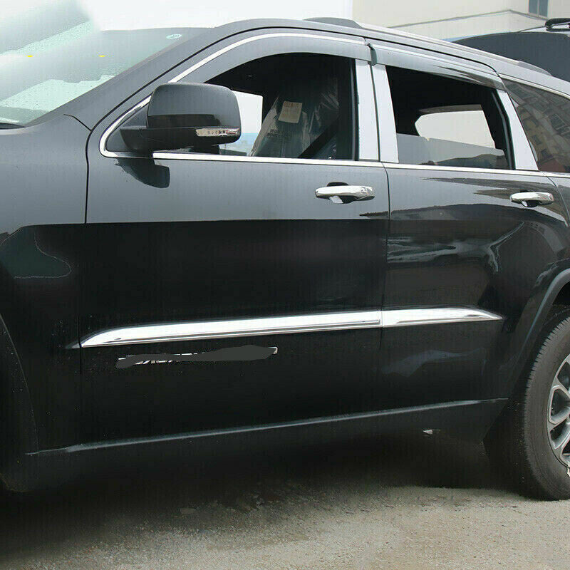 for Jeep Grand Cherokee 2014-2020 Chrome Body Side Door Liner Cover Molding Trim
