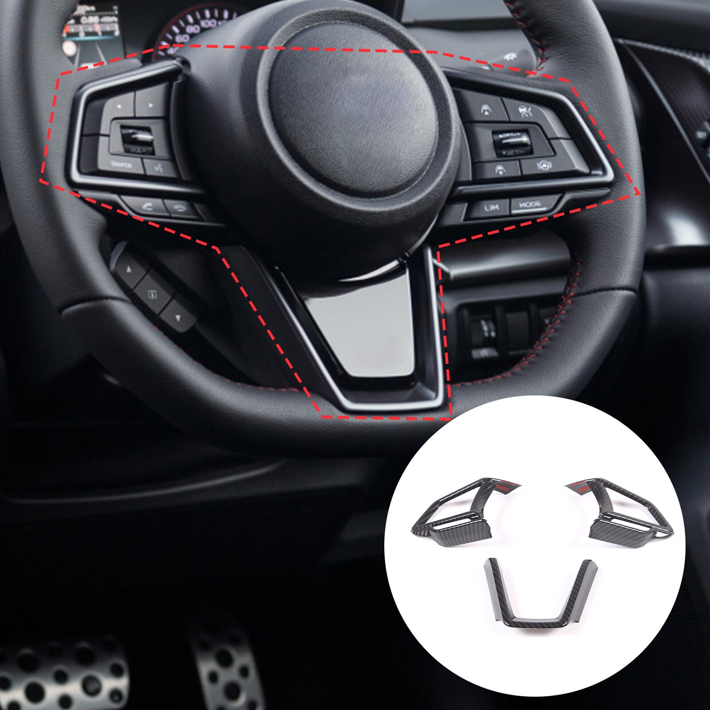 4-Pack ABS Gloss Black Tail Light Cover Trim Ring for Corvette C6 2005-2013- v