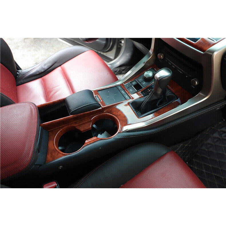 for Lexus NX200t 300h 2015-2021 Wood Grain Gear Shift Box Panel Cover Trim kit