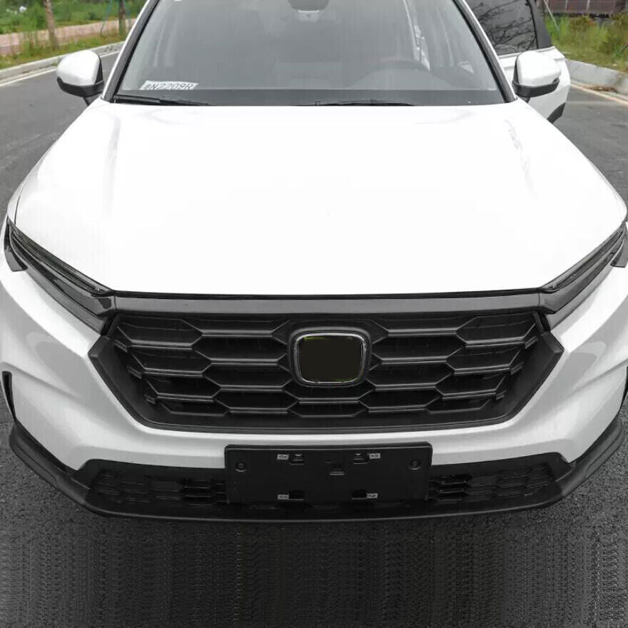 For 2023-2024Honda CR-V CRV Black Front Engine Hood Grille Lip Strips Cover Trim