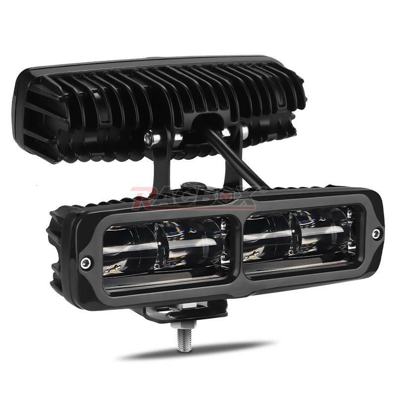 2X 6inch 6D LED Driving Work Light Bar Flood Spot White Offroad ATV SUV Fog Pods
