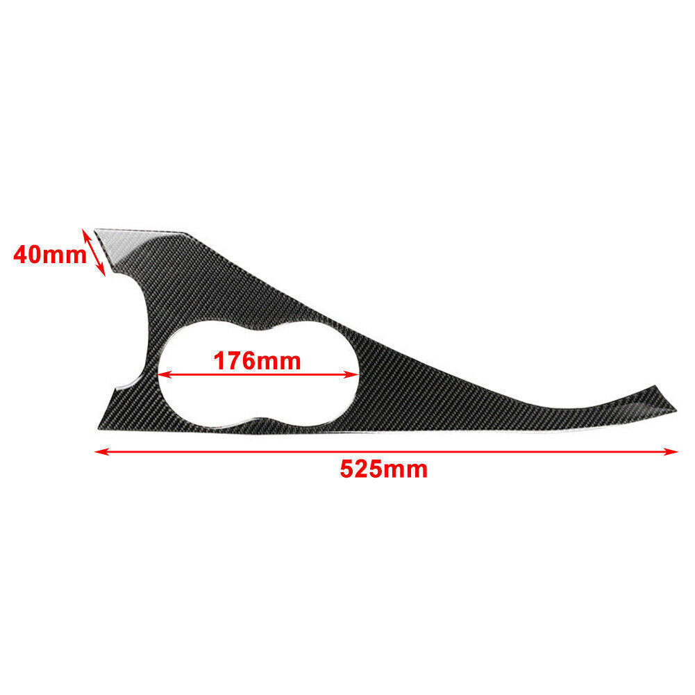 Inner Water Cup Holder Panel Trim Cover Carbon Fiber for Infiniti Q50 2014-2019