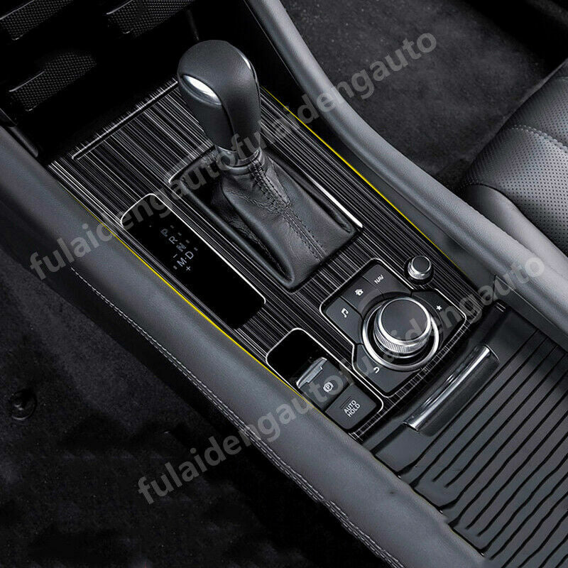 for Mazda 6 Atenza 2019-2021 Black Steel Inner Gear Shift Box Panel Cover Trim