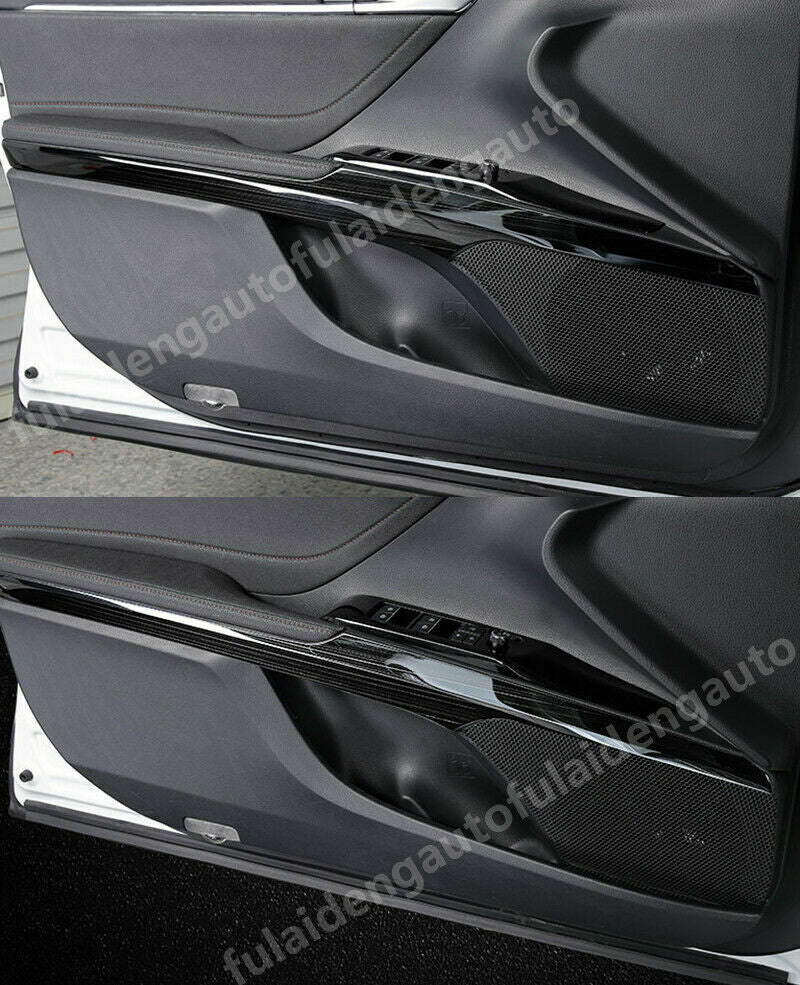 for Toyota for Camry 2018-2023 Black steel Inner Door Handle Armrest Stripe Cover 4x