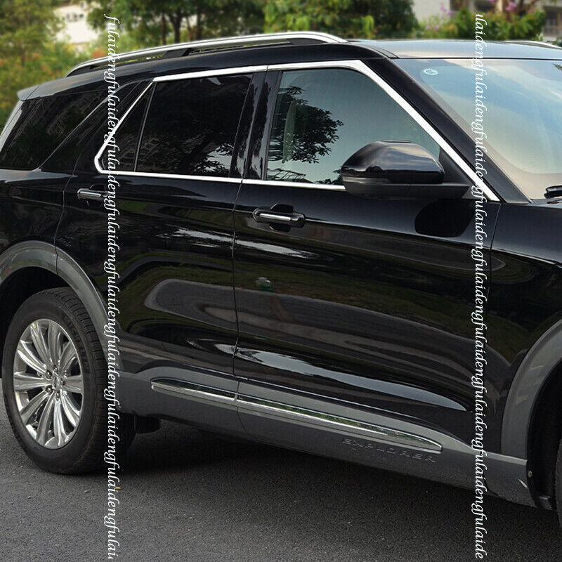 for Ford Explorer 20-22 Chrome Steel Full Window Strip frame Sill Cover Trim 10P