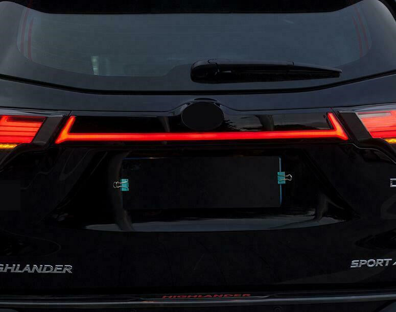 Rear Door Trunk LED Tail Light Cover Trim 1p Fit for Toyota Highlander 2014-2019
