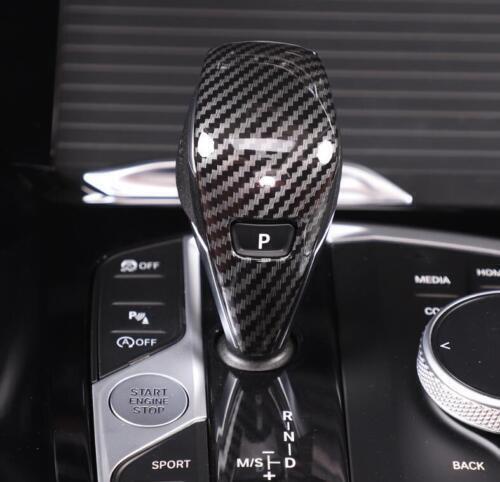 Carbon Fiber Console Gear Shift Knob ABS Cover Trim Fit for BMW X3 iX3 2022-2023