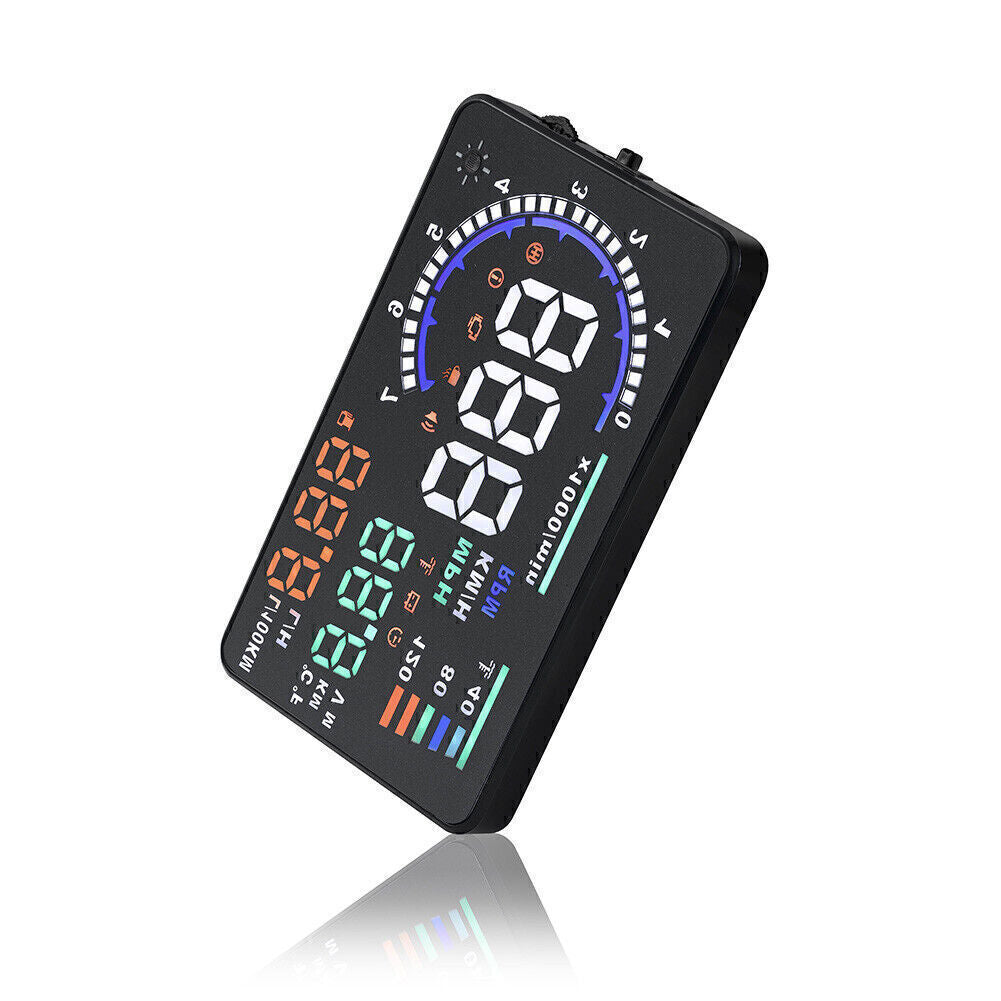5.5 HUD Projector Head Up Display OBD II 2 Digital Speed Warning Car Auto